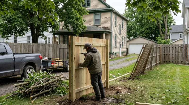 Storm Damage Fence Repair Buffalo